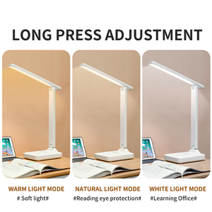 Lámpara de escritorio de atenuación recargable para estudiantes, luz de dormitorio plegable, luz de noche, lámpara de noche, cuerpo ABS de tres colores, lámparas de mesa para interiores - Product Image 5