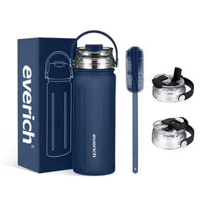 Everich Sport Thermal Vacuum Insulated Stainless Steel Water Bottle With Handle
