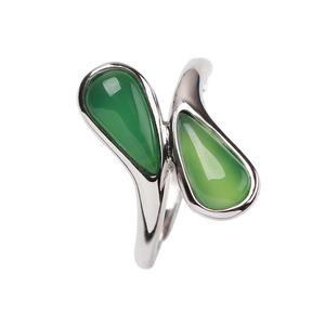 Anillo de Plata 925 con Piedras Preciosas, Diseño Personalizado, Artesanía Italiana, Estilo Artístico Vintage, Joyería de Aniversario para Mujer, Bañado en Plata, Talla Única - Product Image 1
