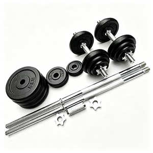 <span class=keywords><strong>Kit</strong></span> d'haltères réglables 50 <span class=keywords><strong>kg</strong></span> en fonte avec barre de connexion pour entraînement fitness à domicile - Product Image 4