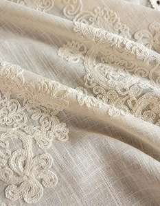 Mantel Rectangular Bordado <span class=keywords><strong>de</strong></span> Algodón y Lino Vintage <span class=keywords><strong>Francés</strong></span> Yongho, con Borlas, <span class=keywords><strong>de</strong></span> Lujo, para Bodas <span class=keywords><strong>de</strong></span> Alta Gama - Product Image 6