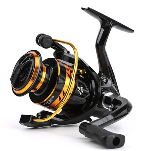 Carrete de pesca giratorio 12BB 5.2, relación de engranajes 1:1, cuerpo de plástico, bobina de metal, manivela intercambiable, carrete para carpas, para agua dulce y salada. - Product Image 1
