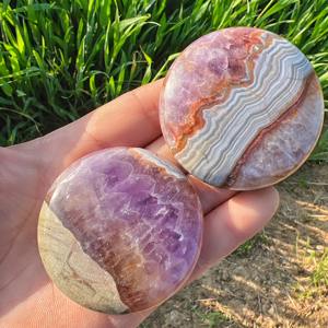 หินอะเมทิสต์อาเกตทรงกลมขัดเงาธรรมชาติสำหรับตกแต่งบ้านและเป็นของขวัญวันหยุด - Product Image 6