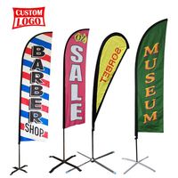 Le logo promotionnel d'impression extérieure de drapeau de plage de la publicité pour le salon commercial affiche des drapeaux de plume 8ft noir