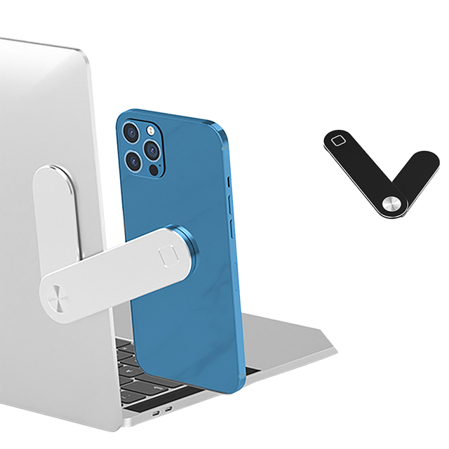 Aluminum Alloy Laptop Expansion Bracket Monitor Side Mount Dual Screen Interactive Stand Portable Foldable Magnetic Phone Holder