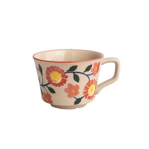 Mug en céramique INS Wind Home Flower Breakfast, simple et créatif, pour le bureau, tasse à café - Product Image 1