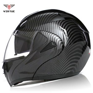 Casque de moto tout-terrain VIRTUE pour le commerce extérieur transfrontalier, double miroir, design exposé, coque ABS, visière transparente, DOT 3C - Product Image 2