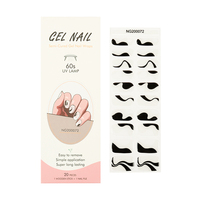 Autocollants d'ongles en gel UV semi-durcis longue durée, très populaires / Wraps d'ongles en gel à presser / Tiktok NG200071/NG200072