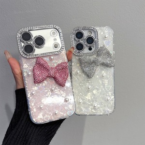Custodia per iPhone 17 Pro Max con motivo a cuore, strass e fiocco 3D, protezione fotocamera, <span class=keywords><strong>cover</strong></span> personalizzata per iPhone 16 15 14 13 - Product Image 2