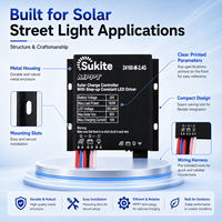 Contrôleur solaire MPPT Boost 24160 24V 160W 15A de Sukite pour éclairage public à énergie solaire avec capteur pour projet d'éclairage de rue