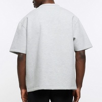 Hoge Kwaliteit Box Fit T-Shirt Zwaar Gewicht Op Maat 100% Katoen Grijs Gevallen Schouder Oversize Blanco Boxy T-Shirt Voor Mannen