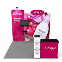 Stand d'exposition portable en tissu tendu avec logo personnalisé pour salon professionnel