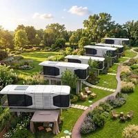 Maison capsule spatiale préfabriquée moderne et intelligente, maison mobile de luxe, cabane modulaire de glamping, villa pod