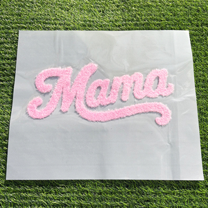 Toppe Termoadesive Personalizzate Sewill con Logo, Patch <span class=keywords><strong>Rosa</strong></span> e Rosse per la Festa della Mamma, Toppe Soffici per Abbigliamento - Product Image 2