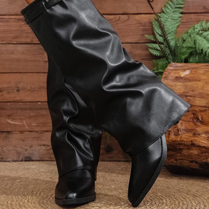 공장 직영 도매 패션 부츠 여성 PU 부츠 디자이너 부츠 여성용 - Product Image 4