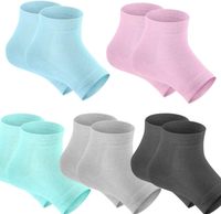 Gants tactiles en gel pour mains et pieds avec logo intégral en fil plume, et chaussettes de talon en gel pour l'automne – Vente en gros