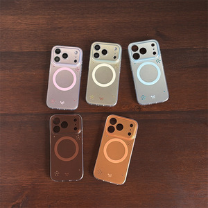 เคสโทรศัพท์แม่เหล็กผิวด้านลายดอกไม้กลิตเตอร์หรูหราสำหรับ iPhone 17 PRO MAX 16 Pro 15 Pro - Product Image 2