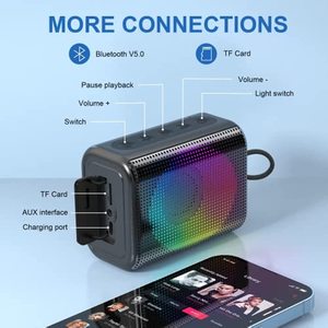 LENRUE F3 IPX5 Waterproof Portable <strong>Bluetooth</strong> Wireless <strong>Speaker</strong> 5W TWS Mini Shower <strong>Speaker</strong> with MIC Enhanced Bass 12 Hour Playtime - Product Image 2