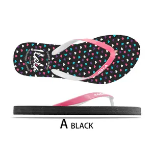 Chanclas con estampado de lunares para mujer, chanclas blancas de verano, venta al por mayor