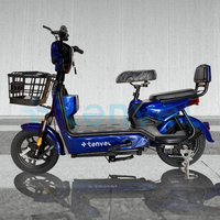 Nuevo Scooter Eléctrico Clásico de 400W 48V de Venta al por Mayor en China para 2024, Moto Eléctrica con Batería Extraíble, Potente Bicicleta Eléctrica