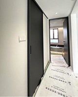 Porte coulissante en verre français avec cadre en aluminium étroit |   Cloison intérieure coulissante sur rail |   Taille personnalisée pour hôtel et bureau