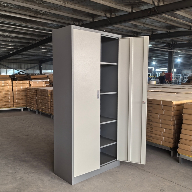 Durable Lockable Steel File Cabinet with Adjustable Shelves Knock Down Office Filing Storage Cabinet for Workplace