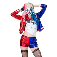 Vêtements pour femmes Uniforme sexy Ensemble complet de vêtements de carnaval Movie Suicide Squad Harley Quinn Costume