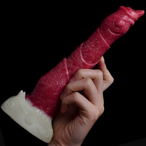 FAAK al por mayor, dildo de ciervo de 9 pulgadas de largo, juguete sexual de fantasía con forma de animal, color carne cruda, dildo monstruoso y atrevido para masaje del punto G en mujeres. - Product Image 3