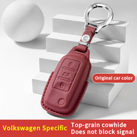 Housse/Sac pour clé de voiture en cuir, compatible avec les télécommandes Volkswagen Santana, Scirocco, Sagitar, Lavida et Tiguan.
