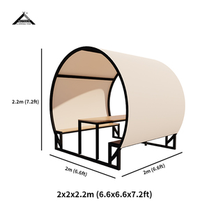 Custom Outdoor Event Tent With <b>Table</b> Chair Waterproof Easy Setup Other Tent Luxury Camping Tent for Restaurant Lounge Cafe Round - Product Image 6