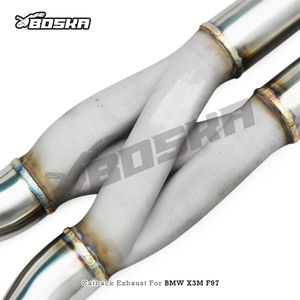 Échappement arrière OEM Valvetronic pour <span class=keywords><strong>BMW</strong></span> X3M X4M F97 F98 S58 3.0T 2019-2023 Z-Pipe SS304 avec télécommande, son sportif agressif - Product Image 5