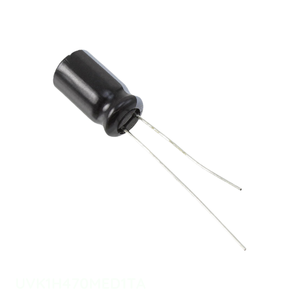 ตัวเก็บประจุแบบมีรูผ่านรู UVK1H470MED1TA 47 uF ตัวเก็บประจุแบบรัศมี47 uF 20% 50V - Product Image 1