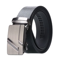 Vente en gros de ceintures décontractées à clip automatiques avec boucle réglable ceinture à cliquet coulissante en similicuir pour hommes habillés