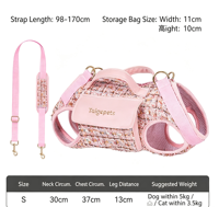 Sac à dos bandoulière pour chien et chat, sac de transport pour animaux de compagnie, léger, réglable, compatible avec laisse, transport à la main, pour l'extérieur