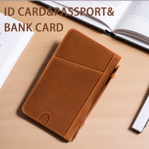 Crazy Horse Genuine First Layer Cowhide Handmade Vintage Thick Travel <b>Wallet</b> Family Passport <b>Holder</b> - Product Image 4