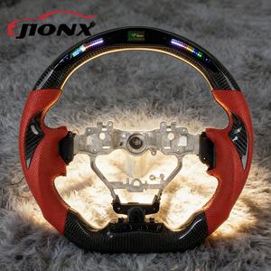 Volant de voiture pour Lexus <span class=keywords><strong>ES</strong></span> IS GS LS NX RX ES200 ES300 ES350 Series, volant personnalisé en fibre de carbone avec LED - Product Image 4