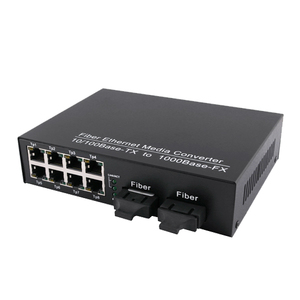 2 x SC DX Dual Fiber 8 x RJ45 10/100 Mbps Commutateur Fibre Optique Fast <span class=keywords><strong>Ethernet</strong></span> Boîtier Métallique pour Déploiement Réseau Fast <span class=keywords><strong>Ethernet</strong></span> 2F8E - Product Image 2