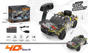2,4 GHz 4WD RC coche de Control remoto de alta velocidad proporcional Drift <span class=keywords><strong>Racer</strong></span> para niños con controles de función completa vehículo todo terreno - Product Image 6