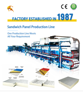 Ligne de production de panneaux sandwich pour toiture en PU PIR à haute efficacité continue avec ISO Longue durée de vie et garantie de plus de 5 ans - Product Image 1