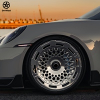 Jantes en alliage poli à motif losange réticulé DW 20 et 22 pouces compatibles Porsche 911 Turbo S, jantes d'origine OEM direct usine