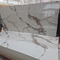 Bingjie Uv haute brillance 2.5mm 3mm pierre Pvc panneau de marbre feuille de mur en relief