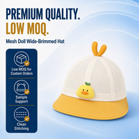 Casquette de baseball pour bébé et tout-petit avec motif animal 3D, maille respirante, large bord souple, chapeau de soleil d'été pour garçons et filles