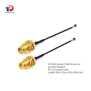 <span class=keywords><strong>Cable</strong></span> Coaxial RP-SMA/MHF RF1.13 de 10cm 15cm, <span class=keywords><strong>Cable</strong></span> de Extensión de Baja Pérdida RG178, <span class=keywords><strong>Cable</strong></span> Coaxial RF Digital - Product Image 2
