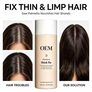 Shampooing Volumisant 190ml en Gros, à la Palmier Nain, Stimule les Fibres Capillaires <span class=keywords><strong>et</strong></span> Ajoute du Volume aux <span class=keywords><strong>Cheveux</strong></span> <span class=keywords><strong>Fins</strong></span> <span class=keywords><strong>et</strong></span> <span class=keywords><strong>Clairsemés</strong></span> - Product Image 5