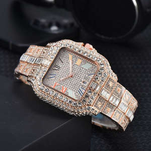 Montre mécanique pour homme de haute qualité avec diamants de créateur, bracelet en acier inoxydable, miroir saphir, cadran rectangulaire, montre-bracelet pour homme - Product Image 3