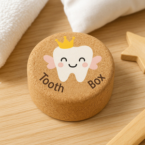 Dents de liège Souvenir Plateaux Collection Boîte Souvenir Boîte De Rangement Bébé Liège Dent Fée Boîte - Product Image 2
