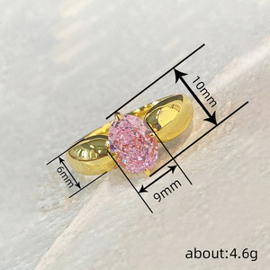 Anello Principessa Rosa per Donne, Elegante Stile Nuziale, Gioiello alla Moda per Feste e Uso Quotidiano, Idea Regalo - Product Image 4