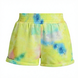 Shorts décontractés pour femmes de haute qualité, 100% coton tricoté, taille mi-haute, respirant, couleur unie, lavage clair, vente en gros - Product Image 3