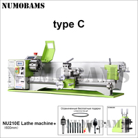 NUMOBAMS NU210E-600 1100W Mini tour CNC pour métaux avec filetage automatique gauche et droit