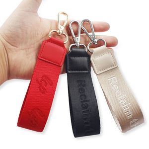 High Quality Fashion <b>Polyester</b> Logo Custom Two Sided Woven Wrist <b>Lanyard</b> Keychain for Keys Short <b>Lanyards</b> - Product Image 4